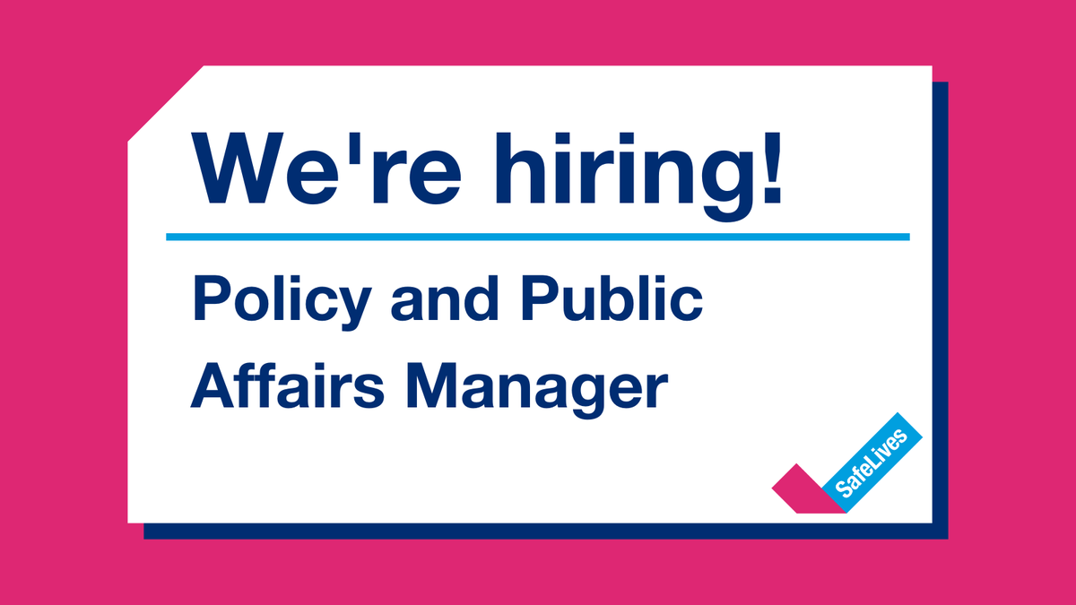 We're #Hiring for a Policy &amp; Public Affairs Manager to join the SafeLives team.
 
This role is ideal for a dynamic and experienced policy manager with a commitment to social change and the prevention of #DomesticAbuse.
 
For further info and to apply⬇️
safelives.org.uk/about-us/work-…
