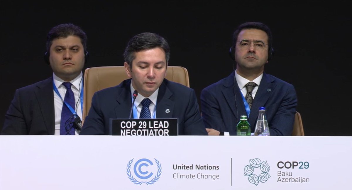 #COP29 UPDATE

Presidency just outlined plan to wrap up:

🕛midnight new texts on NCQG, MWP, JTWP, UAE dialogue
🕖other texts tomorrow 7am
🗣️single-setting chat to discuss package
✍️then 2nd text iterations
⏰finish on Friday 🤔

STILL NO COVER TEXT: "don’t want to open a new
