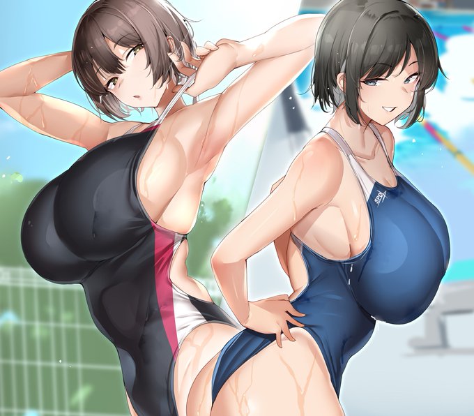 Kカップ競泳水着女子が彼氏の座を奪い合う話 