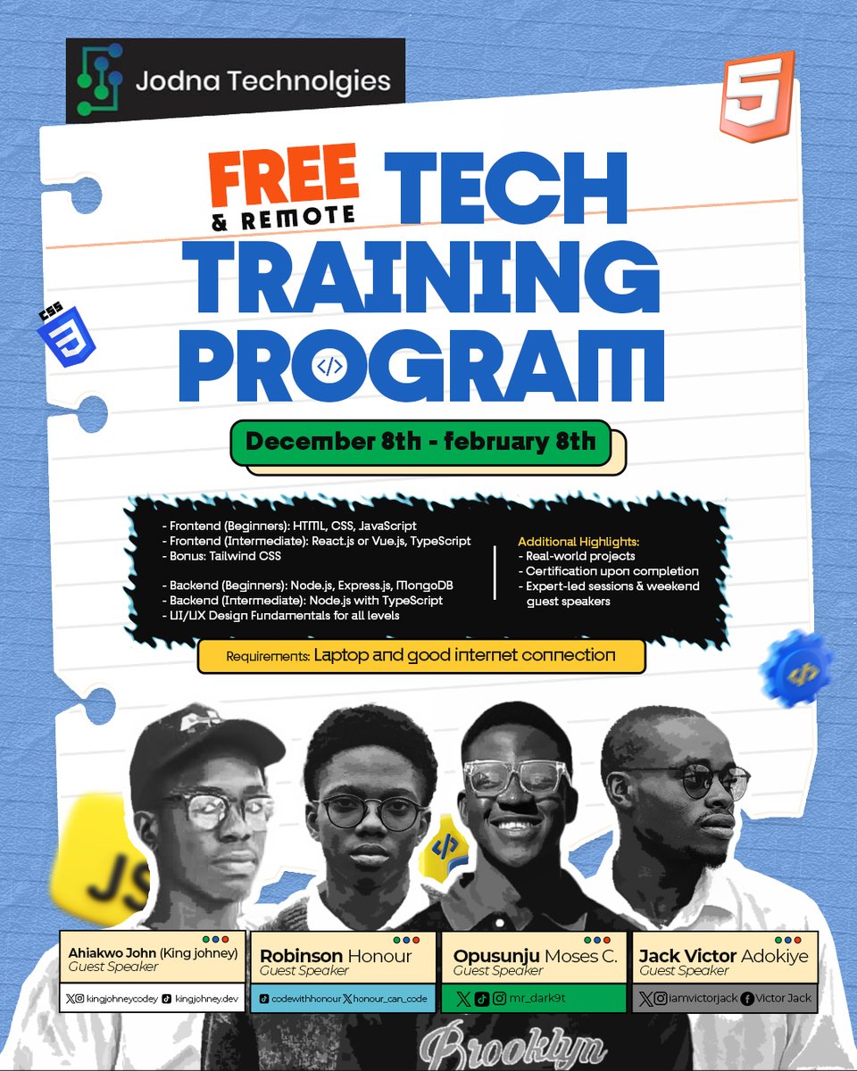 JodnaTech's tweet image. 📷 Join JodnaTech 1.0 – FREE Tech Training! 📷📷
Don’t miss this opportunity to level up your tech skills. Secure your spot now!
📷 Register here: forms.gle/XMgdBXpx92yWWS…
Let’s grow together! 📷 #JodnaTech1_0 #TechTraining
#Web3Startup #web3‌‌ #Web3Community