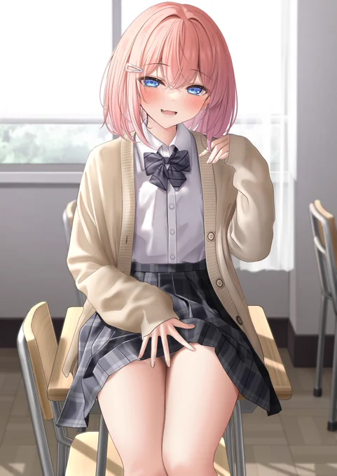 #いいふとももの日「ここ君の席だったの?」 