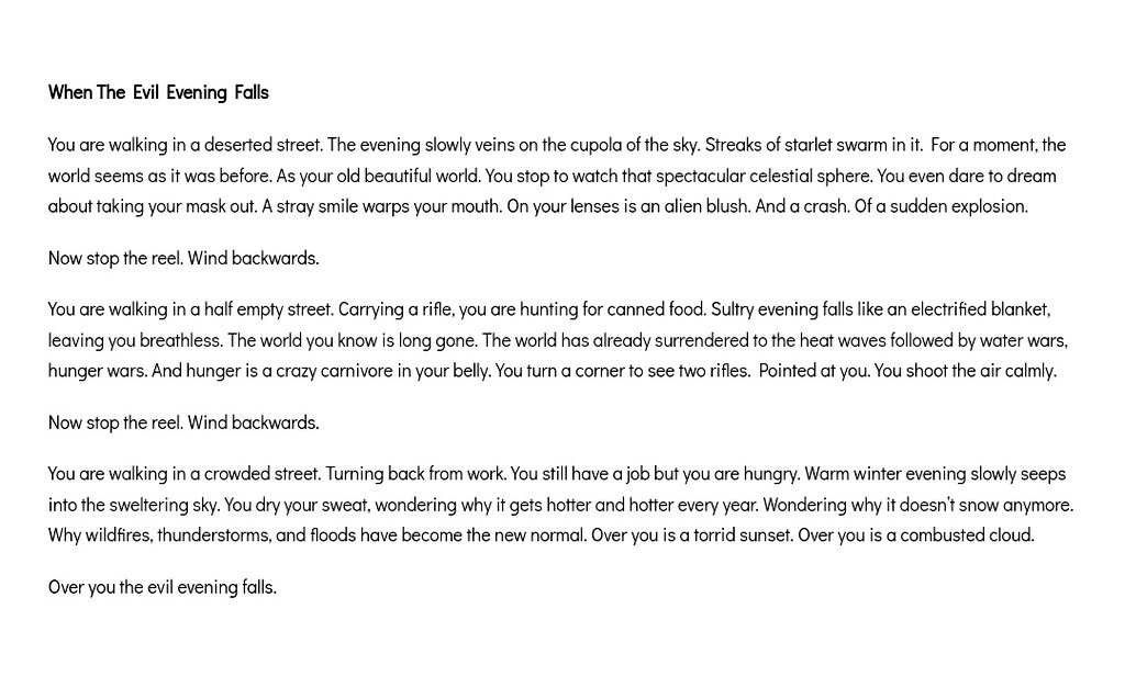 lenaozge's tweet image. And here is my #ecopoem "When the Evil Evening Falls" published in @InkSweatTears for #EarthDay2024
#twentyforecopoetry #ecopoetry #poetrycommunity #poetry
