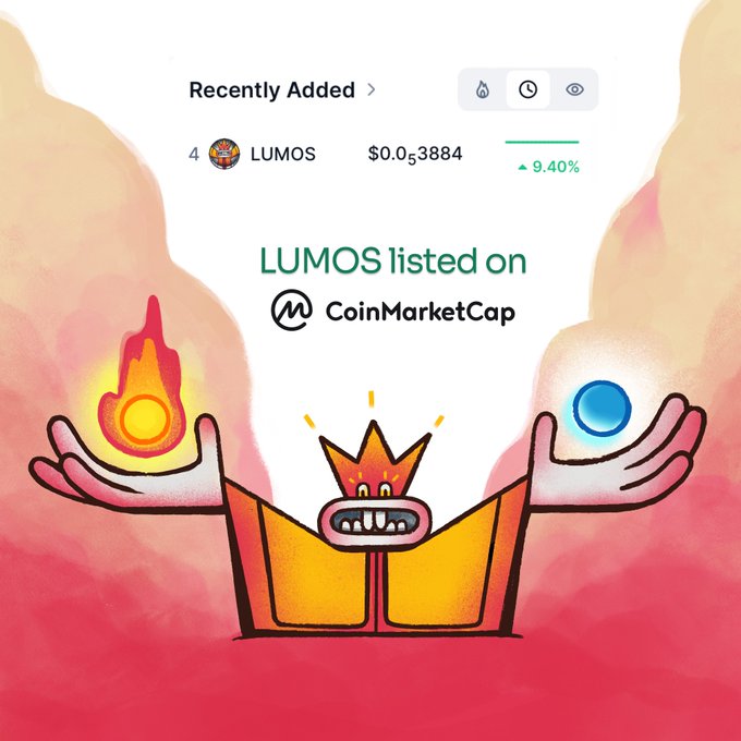 JerryLayer's tweet photo. 🚨 Exciting News! 🚨

The mighty $LUMOS has officially landed on @CoinMarketCap! 🌟

Let's spread the word and get $LUMOS on every crypto enthusiast's radar! 🔥

Join the movement here: https://t.co/VIgisSWDeH

#LUMOS #CryptoCommunity #Fantom #CryptoListing https://t.co/bFmq8Gz4IJ