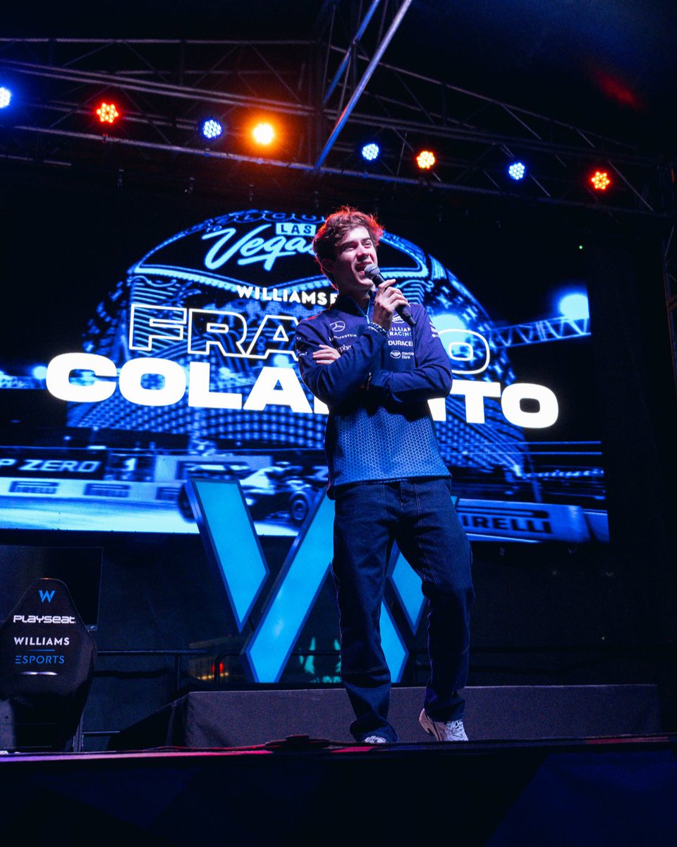 WilliamsF1's tweet photo. A Fan Zone under the Las Vegas lights always hits different🌃 https://t.co/69esDNxUH2