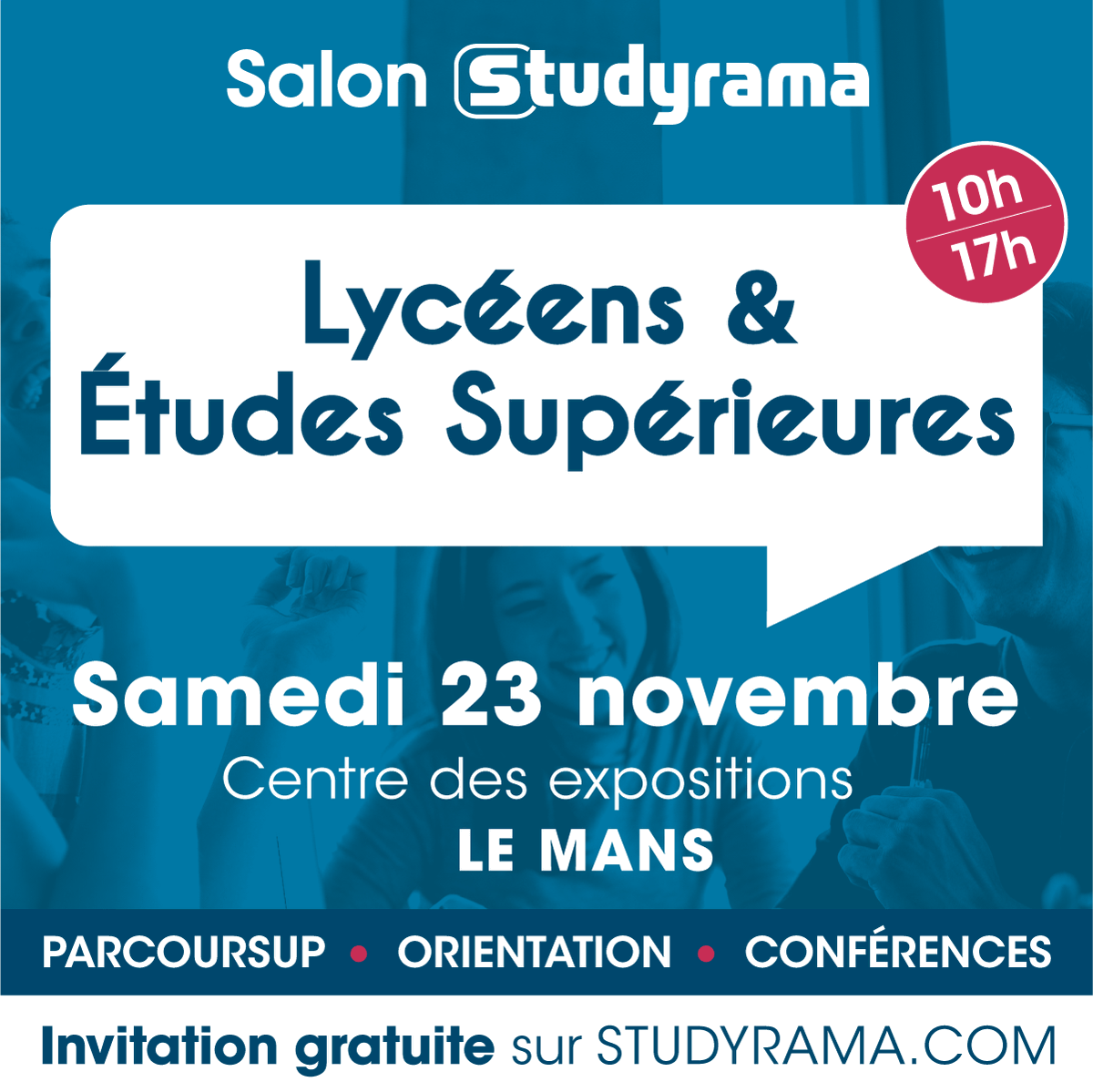 Vous cherchez des conseils en orientation, un métier ou une formation ? Venez nous rencontrer au salon @Studyrama ! Lycéens, étudiants, parents... informez-vous sur nos cursus ingénieurs ! 🎓

🗓️ 23 novembre 2024
📍Centre des expositions au Mans
🔗ow.ly/S3fn50U7HKT