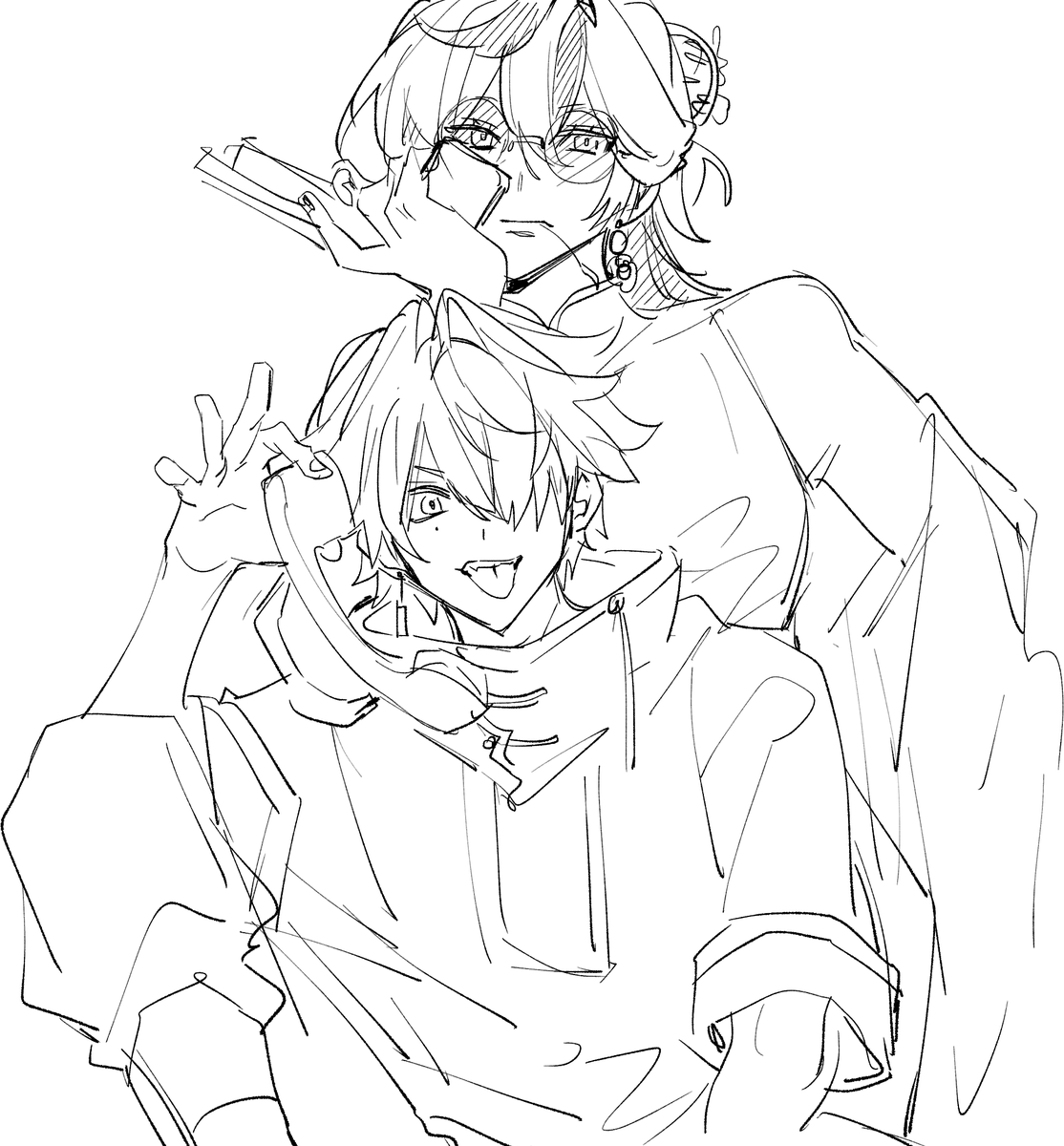 Kaohom_1999's tweet photo. gokurakugai but Baku and Daca hehe https://t.co/cK5jRIhJ75