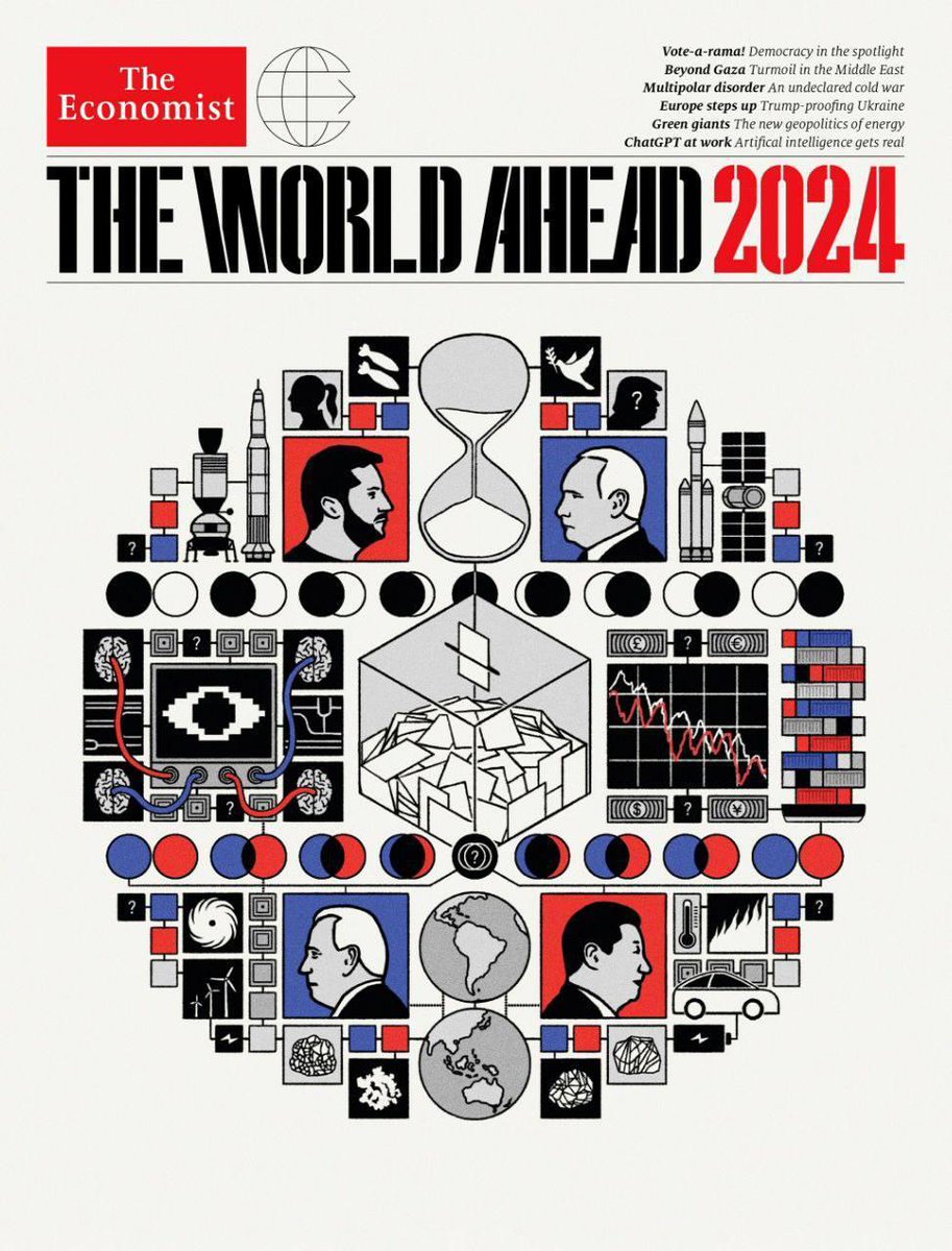 The Economist has released its annual The World Ahead cover with