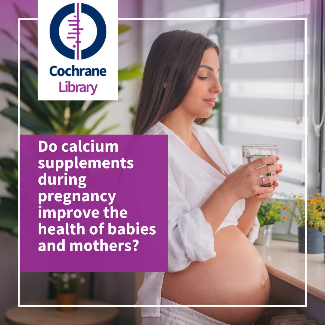 🤰  Do #calcium supplements during #pregnancy improve the health of babies and mothers?  👶 
📚 🔍 This updated #SystematicReview looks at the evidence from 19 studies,  which involved 16,625 mothers and their babies. buff.ly/3CLvdTx