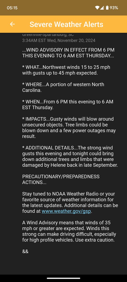 Josh_Gibson_NC's tweet photo. High winds WNC starting this afternoon ‼️ https://t.co/dTAatEiGMp