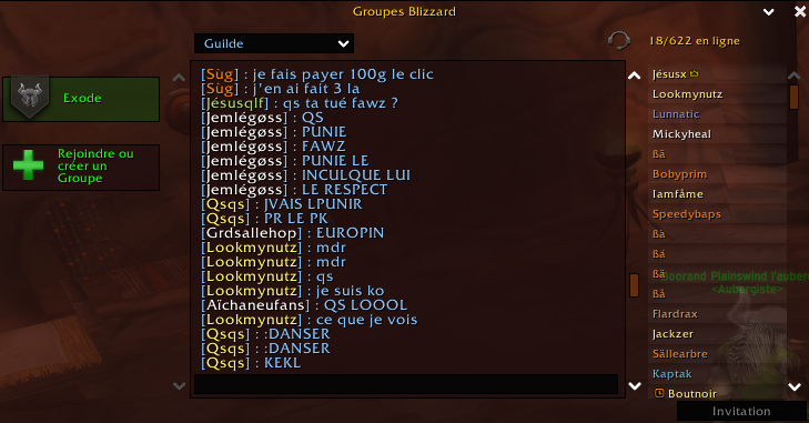 Fawzz_tv's tweet photo. Je tiens à alerter la communauté sur un problème sérieux auquel je fais face.

Je suis victime de harcèlement constant par la guilde Exode sur le serveur Living Flame de World of Warcraft SOD qui sévi en Horde et en Alliance. Je ne peux plus me connecter en paix sans subir des insultes racistes, islamophobes et haineusese en partie dans leur channel de guilde / groupe . Ce comportement est inacceptable et va à l’encontre de tout ce que représente cet univers de jeu.

J’ai des preuves : des screenshots et des noms de joueurs qui montrent clairement que cette guilde adopte une attitude antisémite, raciste et islamophobe. Ces actes nuisent non seulement à mon expérience de jeu, mais ternissent aussi l’image de World of Warcraft dans son ensemble.

Le jeu est un lieu de partage, d’évasion et de vivre ensemble, pas un espace pour la haine. Ces individus ruinent cet idéal depuis trop longtemps et ne doivent pas rester impunis. Si nécessaire, je n’hésiterai pas à aller jusqu’au tribunal pour débarrasser ce magnifique univers de ces comportements toxiques. Avec toutes sortes qui n'ont pas leur place dans WOW.

Toute la guilde Exode est responsable mais voici quelque pseudo récurant : Berthouille / Lunnatic / Sùg / Boutnoir " Sneakzy alliance / Couillevide / JésusQlf / Palaburka / Ulosturbuff / Stàrfallah / bØfissdeput / Mickyheal / Lacoquine Silvi / Terrorina et plein d'autre disponible dans les screens.

Je n'ai jamais fait ce genre d'action mais cela se passe sur un jeu que j'apprécie et que j'affectionne énormément et depuis que ces gens y sont ça n'est plus le World of Warcraft que j'ai connu c'est un à dire un espace de paix et de détente.. 

Je vous demande de soutenir cette cause, car toute forme de haine n’a pas sa place dans World of Warcraft et nul part ailleurs ! N'hesitez pas a partager car aujourd'hui c'est moi peut être demain ça sera vous.
@BlizzardCSEU_FR @ZoltanTV @Warcraft_FR