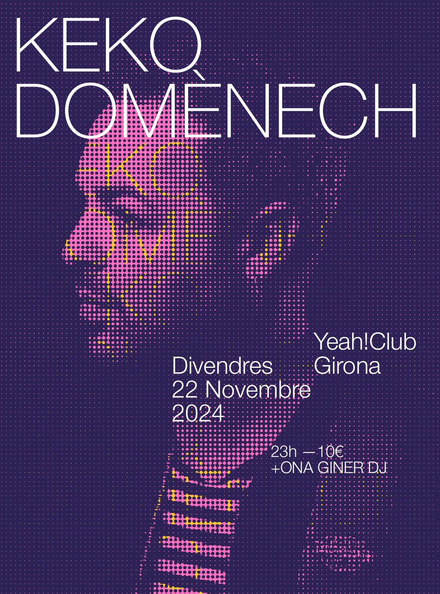 Aquest divendres!
Concert de Keko Domènech + Dj Ona Giner
📌 YEAH! Girona
⏰ 23h.
🎫 10€ (taquilla / efectiu)