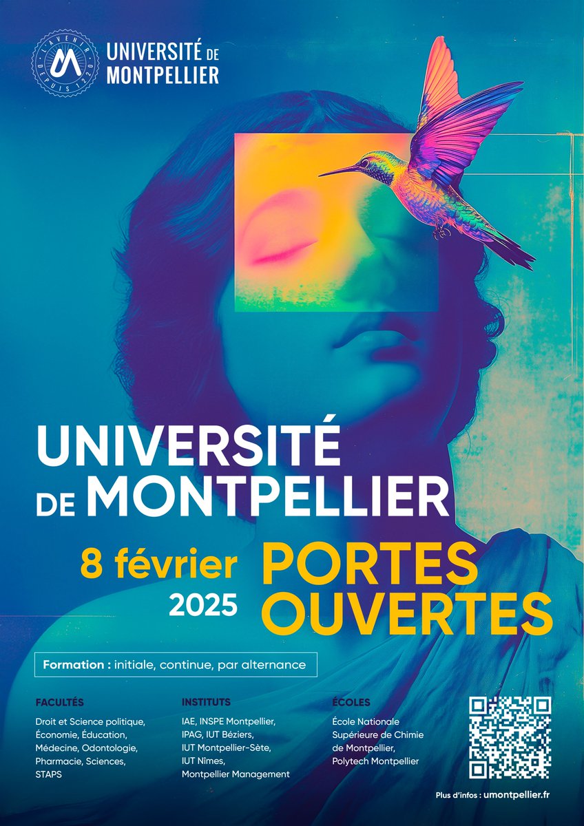 🔊 #savethedate La Journée Portes Ouvertes de <a href="/umontpellier/">Université de Montpellier</a> aura lieu le samedi 8 févier 2025!

➕ Consultez régulièrement umontpellier.fr/agenda/journee… pour plus d'infos sur le programme.