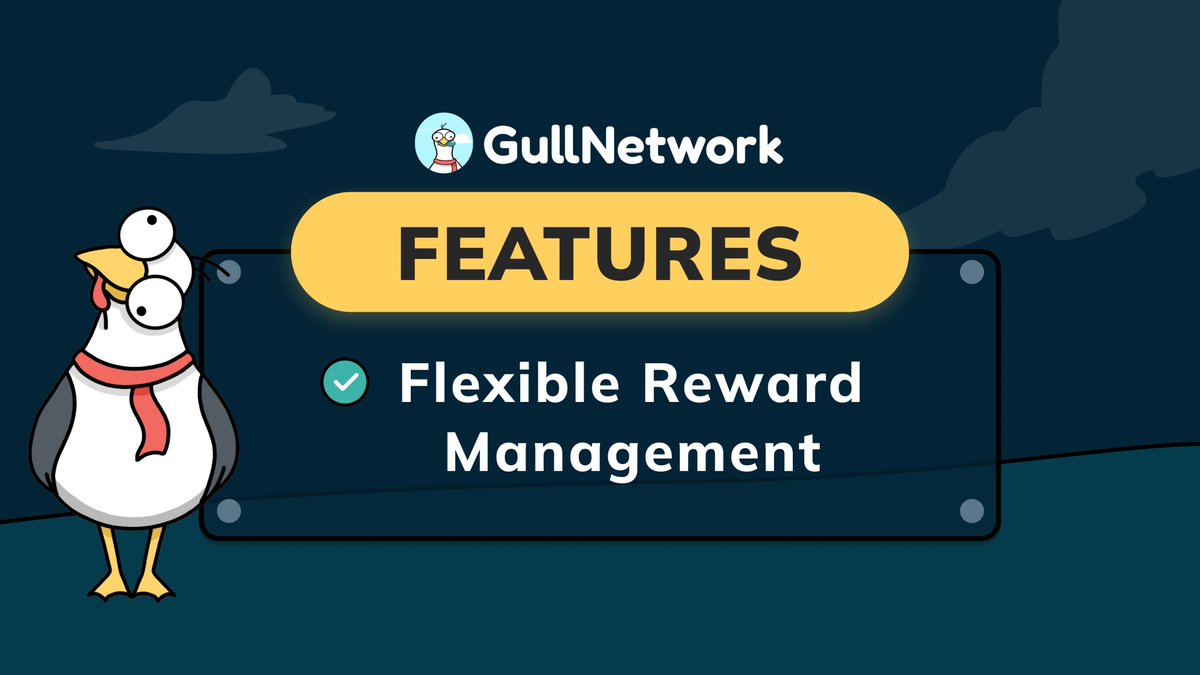 GullNetwork's tweet photo. #GullNetwork uniquely enables post-launch reward adjustment β
Projects can boost APR anytime by adding more reward tokens π°
#letsgull ποΈ https://t.co/Lk70kibzTN