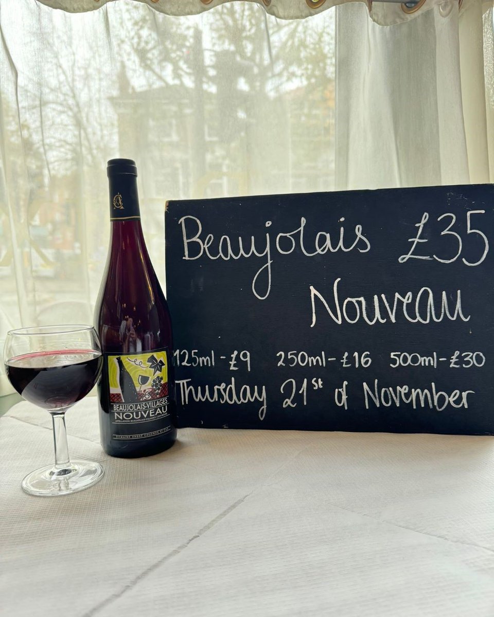 Il est presque l'heure

Join us tomorrow night, as we celebrate this year's Beaujolais Nouveau release with a very special menu and plenty of wine.

lepetitcitron.co.uk/wp-content/upl…

#beaujolaisnouveau #westlondonfood #frenchwines #FrenchCuisine