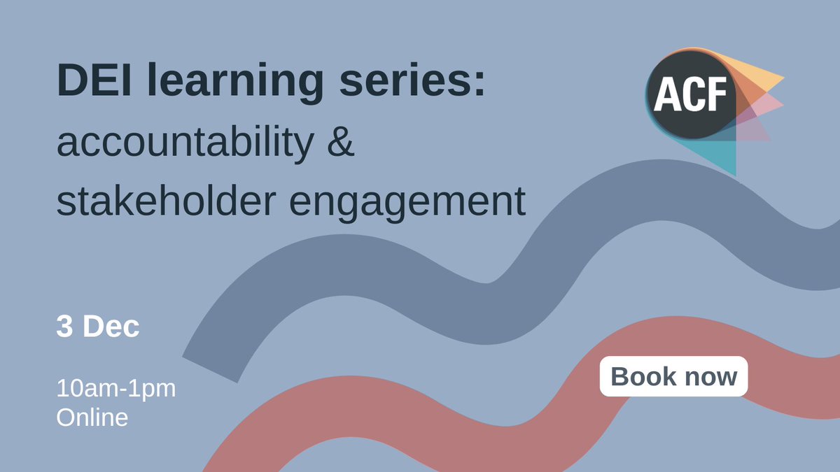 Don’t miss our last #DEI learning event of 2024!  In this interactive session for funding practitioners, we'll explore the difference between transparency and accountability, examining tested models that funders can apply in their own context.

👇👇👇

acf.org.uk/Shared_Content…