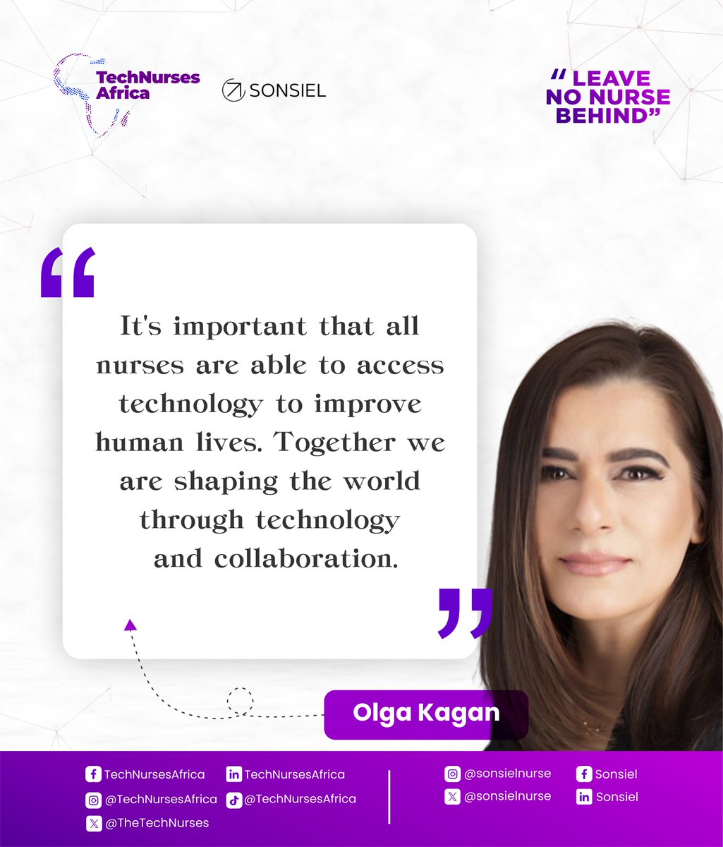 Access to technology is key to improving human lives in healthcare. 💡💻"

As Olga Kagan shared at the TechNurses Summit, "It's crucial that all nurses have access to technology that can enhance and improve human lives. Through technology and collaboration, we are shaping a