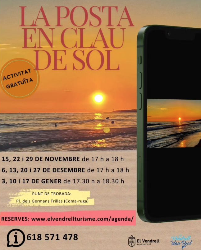 costadauradatur's tweet photo. 🌅 Les postes de sol de tardor són úniques. Veniu a contemplar-les durant la visita "La posta en clau de sol" a #Comaruga. 

Més info 👇 

@turismevendrell #CostaDaurada https://t.co/XcxZlTdZGB