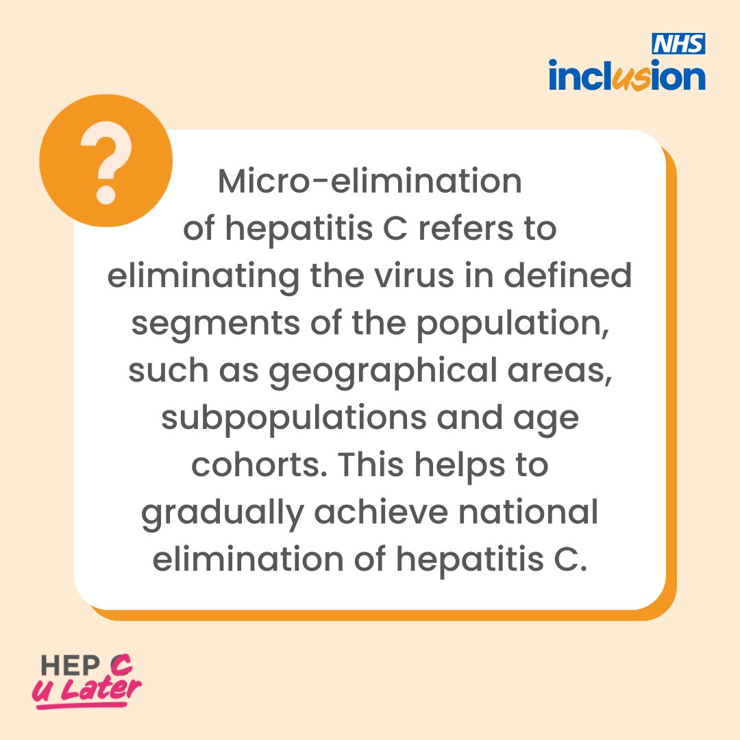 Inclusion_NHS's tweet photo. As a proud member of @NHS_APA we work with closely with @HepC_U_Later for shared goal of eliminating #HepC 
12 months ago we were the largest organisation to reach micro-elimination across all our drug services in England, &amp; our work does not stop here!
#EuroTestWeek #HepCULater https://t.co/7HkLXFKkgl