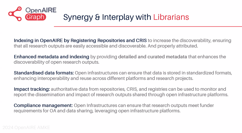 OpenAIREGraph's tweet image. Happening now! @OpenAIRE_EU Outreach &amp;amp; Engagement Officer @GMalaguarnera takes us through the ways the #OpenAIREGraph empowers #librarians. Missed out? All previous #CommunityCall materials can be found on the #OpenAIRE Graph website, today's to be available in the coming days.