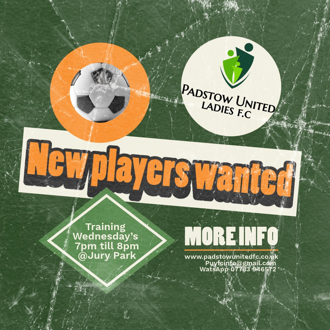 Due to a high number of injuries this season, we are looking to bolster of playing squad numbers. 
If you fancy giving football ago please get in touch. 

<a href="/cornwallfa/">Cornwall FA</a> 
<a href="/devoncornwallfc/">S&W Devon & E Cornwall Football</a> 
<a href="/TheCWFL/">CWFL</a> 
<a href="/ImpetusFootball/">Impetus</a> 
<a href="/HerGameToo/">Her Game Too</a>
