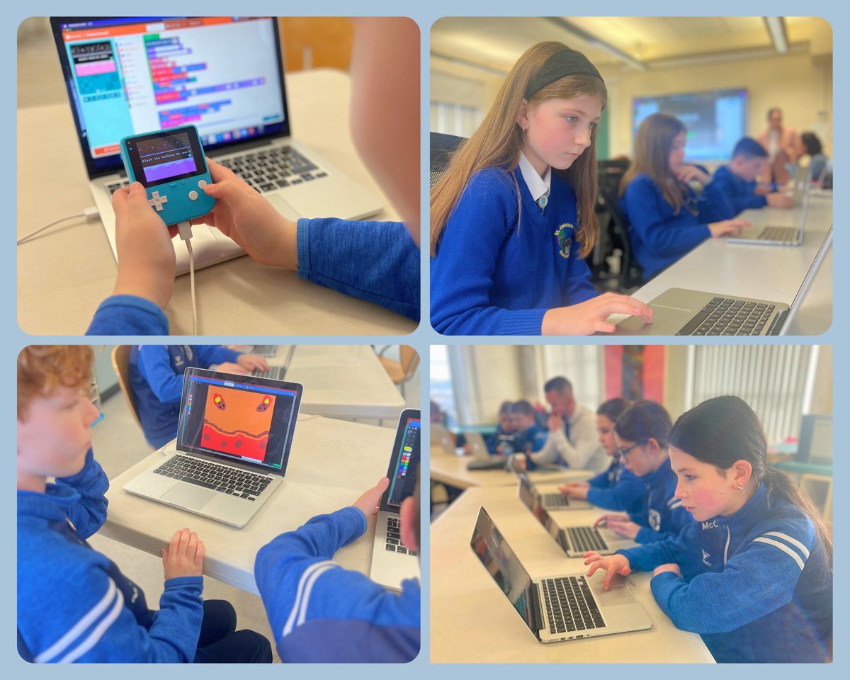 AmmA: Creative Learning (@amma_centre) on Twitter photo Digital leaders from <a href="/st_madden/">St Joseph's Primary School Madden</a> and St Jarleth's PS
working with <a href="/amma_centre/">AmmA: Creative Learning</a> as part of the Feabhas Cluster Partnership. Planning, designing and building 2D games using <a href="/MSMakeCode/">Microsoft MakeCode</a> Arcade.
<a href="/SupportLearnNI/">Supporting Learning NI</a> <a href="/Ed_Authority/">Education Authority</a> Digital leaders from <a href="/st_madden/">St Joseph's Primary School Madden</a> and St Jarleth's PS
working with <a href="/amma_centre/">AmmA: Creative Learning</a> as part of the Feabhas Cluster Partnership. Planning, designing and building 2D games using <a href="/MSMakeCode/">Microsoft MakeCode</a> Arcade.
<a href="/SupportLearnNI/">Supporting Learning NI</a> <a href="/Ed_Authority/">Education Authority</a>