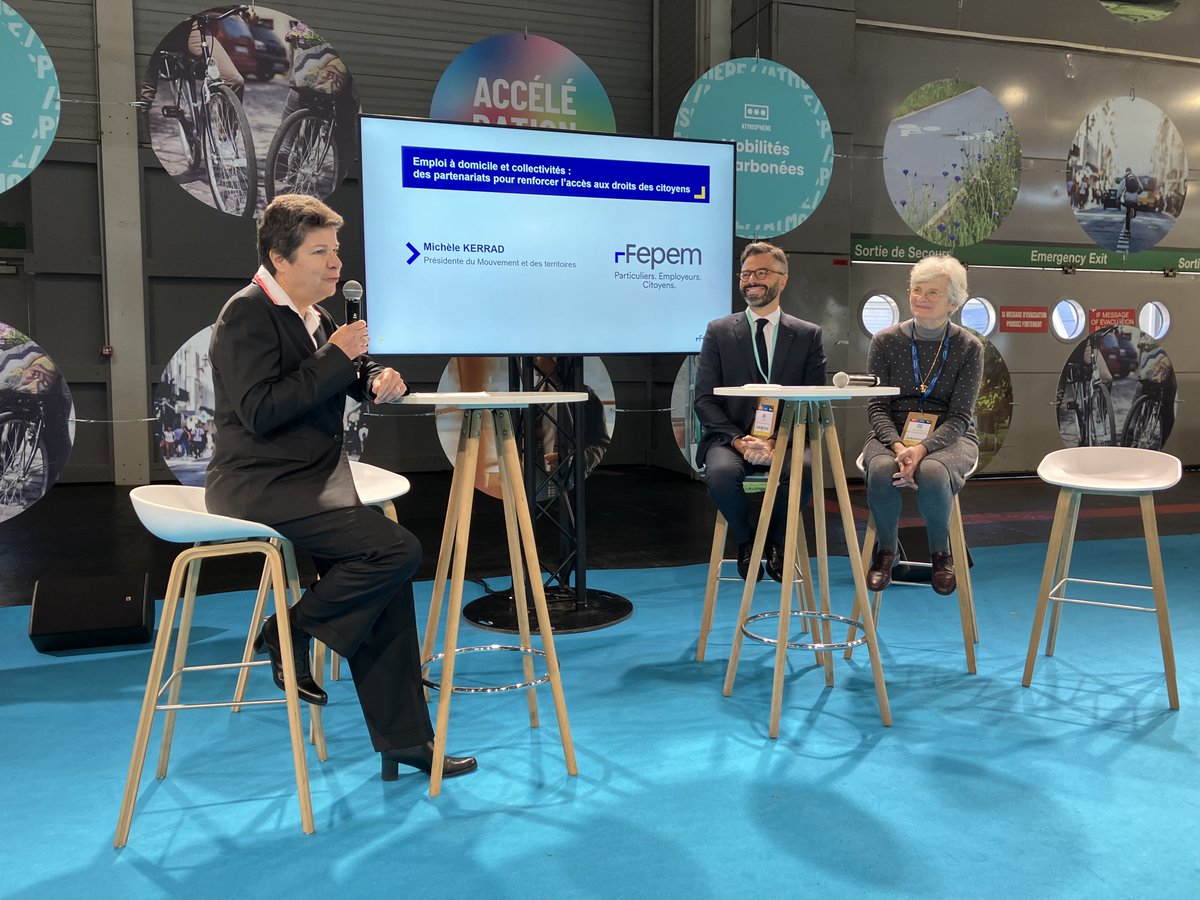 2e table-ronde introduite par Michèle Kerrad, Présidente en charge du Mouvement et des territoires de <a href="/fepem/">María Fernández Peinado</a> avec Mariane Bellier, Adjointe au Maire de <a href="/VilleduChesnayR/">Le Chesnay-Rocquencourt</a> et Éric Louche, Directeur Général du Service de Prévention et de Santé au Travail National