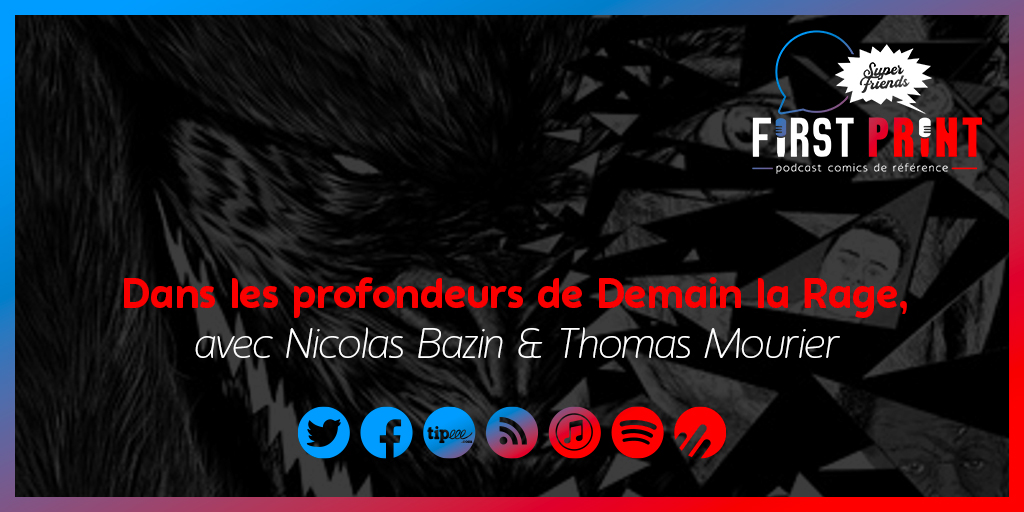 📚 NOUVEAU PODCAST !! 📚

On démarre notre session d'interviews @QuaidesBulles 2024 avec Demain la Rage, 1er album de <a href="/BazinNico/">Bazin Nicolas</a>, avec son auteur et son éditeur <a href="/thomasXcomics/">Thomas Mourier</a> ! 

A écouter et partager pour faire découvrir la BD !

▶️ smartlink.ausha.co/firstprintfra/…