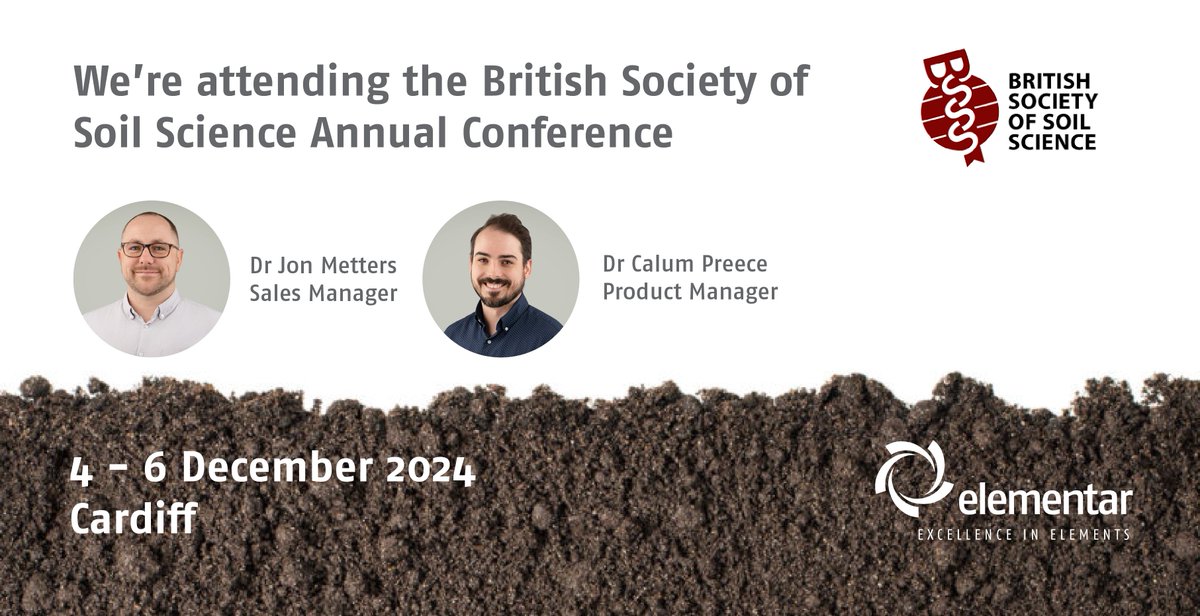 Elementar UK (@elementaruk) on Twitter photo We're looking forward to attending the British Society of Soil Science Annual Conference next month in Cardiff.
Come along to the Elementar table to speak to Jon and Calum. đ
soils.org.uk/blog/2024-bsssâŚ
<a href="/Soil_Science/">British Society of Soil Science</a> We're looking forward to attending the British Society of Soil Science Annual Conference next month in Cardiff.
Come along to the Elementar table to speak to Jon and Calum. đ
soils.org.uk/blog/2024-bsssâŚ
<a href="/Soil_Science/">British Society of Soil Science</a>