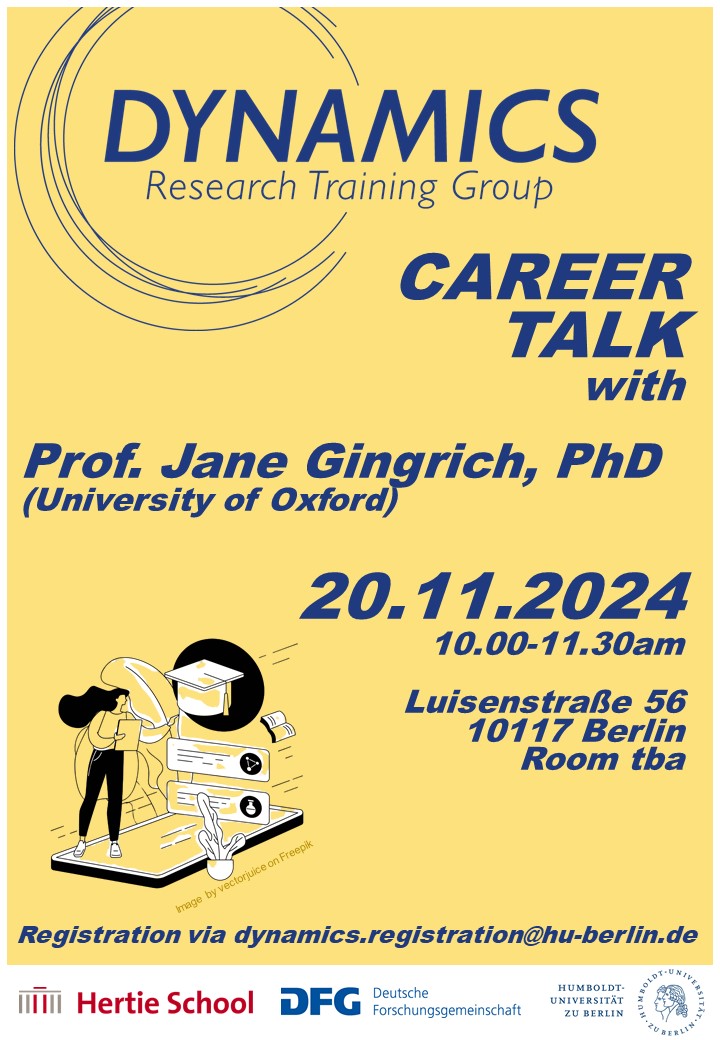 DYNAMICS_PhD's tweet image. So great to have @jrgingrich with us for a Mentoring Talk @DYNAMICS_PhD for female early-career researchers!
Jane shared inspiring insights about her career journey, the ups and downs of academic life, and tips for making the most of it. Huge thanks for the time and advice! 🙌