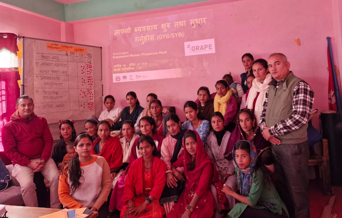 ILO Nepal (@ilo_nepal) on Twitter photo 20 women from Bhairabi, Karnali Province, learnt to initiate & develop their businesses based on the <a href="/ILO/">International Labour Organization</a> Start and Improve Your Business module, the first in a series of #Entrepreneurship trainings to support #WomenEntrepreneurs with better business development services.
#EWPN 20 women from Bhairabi, Karnali Province, learnt to initiate & develop their businesses based on the <a href="/ILO/">International Labour Organization</a> Start and Improve Your Business module, the first in a series of #Entrepreneurship trainings to support #WomenEntrepreneurs with better business development services.
#EWPN