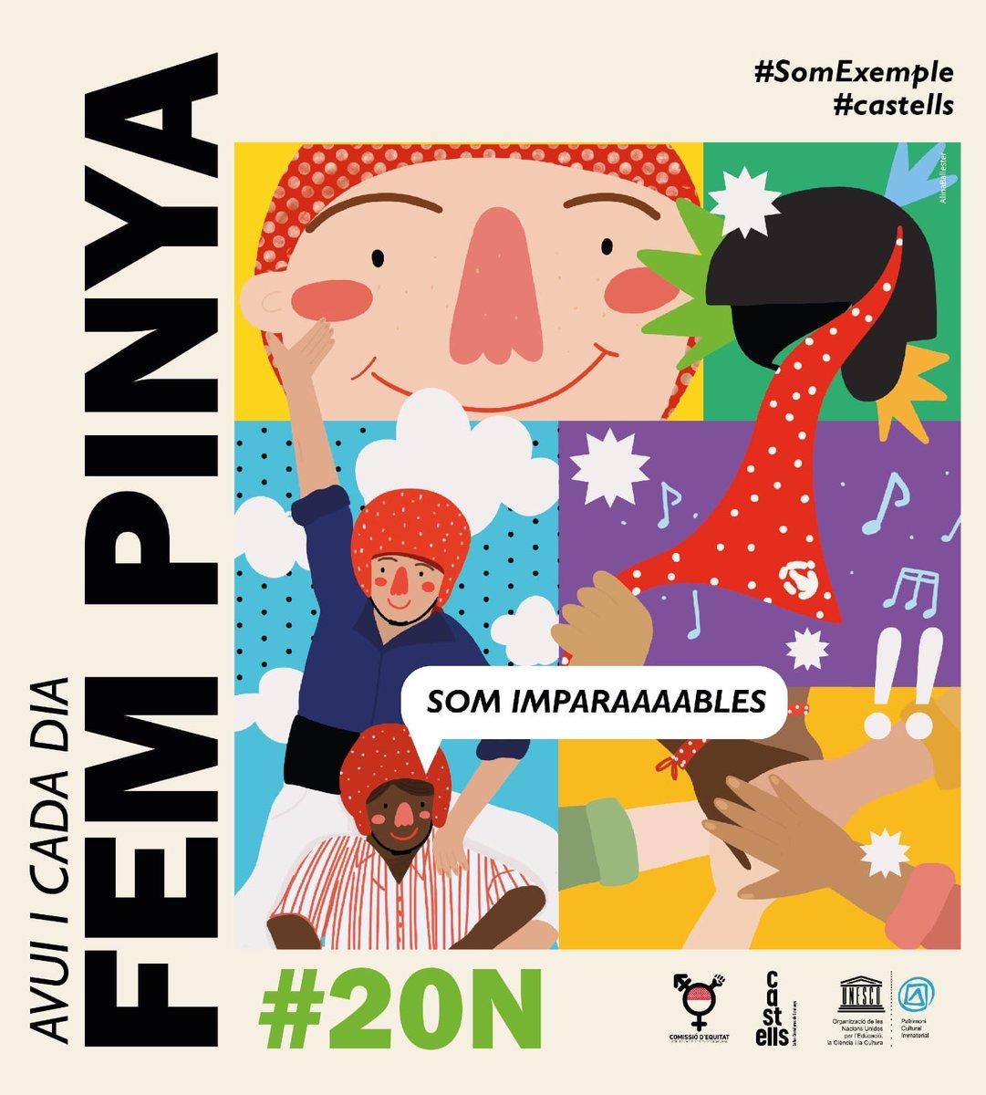 Dia Mundial dels Drets dels Infants i Adolescents 
#SomExemple #Castells  #20N