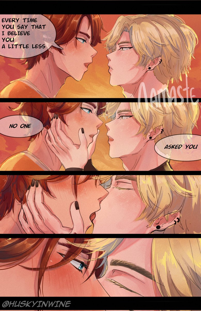 "Andrew kissed him like this was a fight with their lives on the line, like his world stopped and started with Neil's mouth. "

#AFTG 
#Andreil #AndrewMinyard #NeilJosten