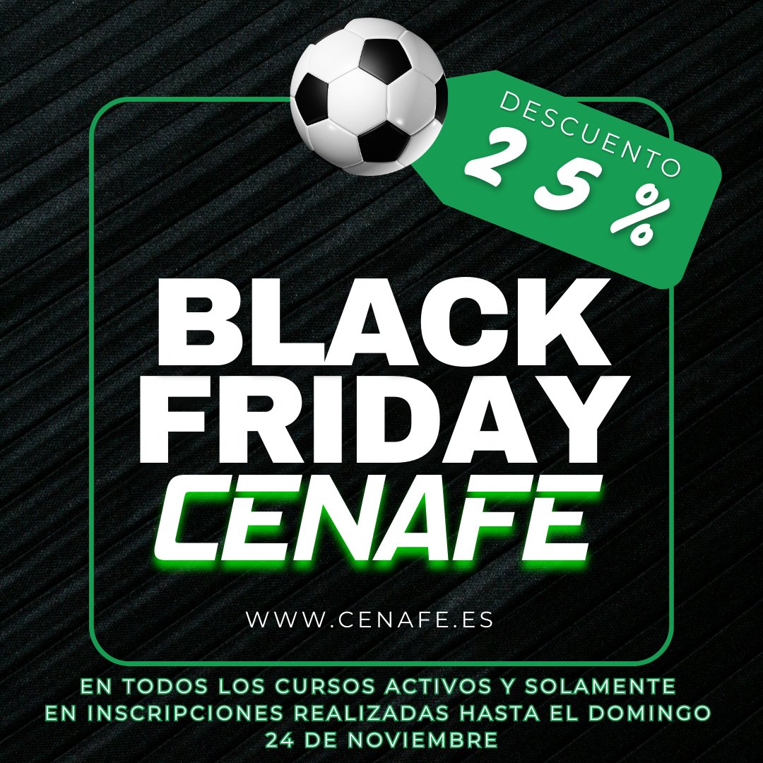CENAFE (@cenafeescuelas) on Twitter photo ใ๏ผ๏ผ๏ผ
ใ๏ผค๏ผฅใ๏ผค๏ผฅ๏ผณ๏ผฃ๏ผต๏ผฅ๏ผฎ๏ผด๏ผฏใ
En cualquier curso de nuestras webs <a href="/CenafeOnline/">Cenafe Online</a> <a href="/CenafeEnglish/">Cenafe English</a> y cenafe.es
Incluye ๐๐๐๐๐๐ ๐๐
๐๐๐๐๐๐๐ ๐ ๐๐๐๐๐๐๐๐๐๐๐๐๐๐๐, tienes desde el jueves 21 de noviembre hasta el domingo 24 de noviembre ใ๏ผ๏ผ๏ผ
ใ๏ผค๏ผฅใ๏ผค๏ผฅ๏ผณ๏ผฃ๏ผต๏ผฅ๏ผฎ๏ผด๏ผฏใ
En cualquier curso de nuestras webs <a href="/CenafeOnline/">Cenafe Online</a> <a href="/CenafeEnglish/">Cenafe English</a> y cenafe.es
Incluye ๐๐๐๐๐๐ ๐๐
๐๐๐๐๐๐๐ ๐ ๐๐๐๐๐๐๐๐๐๐๐๐๐๐๐, tienes desde el jueves 21 de noviembre hasta el domingo 24 de noviembre