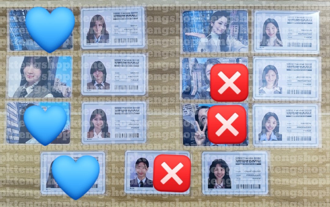 KtengshopONHAND's tweet photo. Wts PH Twice Newsroom photocards

120 each

-Front picture 
-Back id pic

Sana✅
Momo✅✅
Tzuyu✅
Dahyun✅✅
Jeongyeon✅
Nayeon✅
Chaeyoung✅

Dop: payo
+pf
+LSF https://t.co/vPZ2wPkPOP