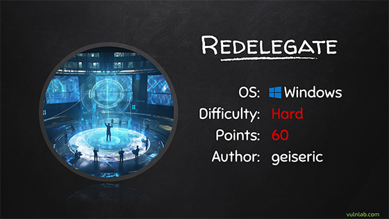 Time to dive into Active Directory again - Redelegate by <a href="/Geiseric4/">Geiseric</a>  will be released on Thursday!