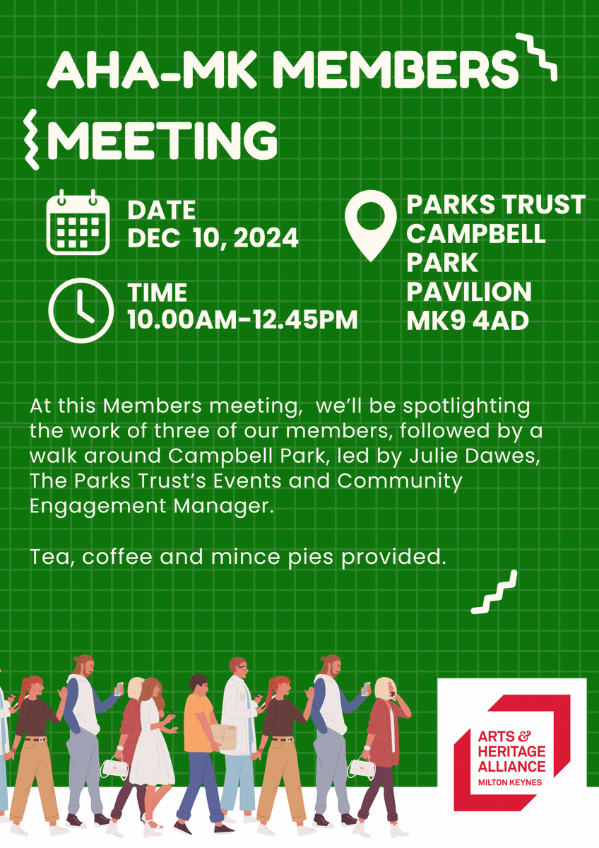 Our next Members Meeting is taking place on the 10th December, join us for Member Spotlights and a guided walk around Campbell Park 🚶‍♀️🚶🚶‍♂️

You can RSVP here: forms.gle/goMnm66JMvJ9EW…