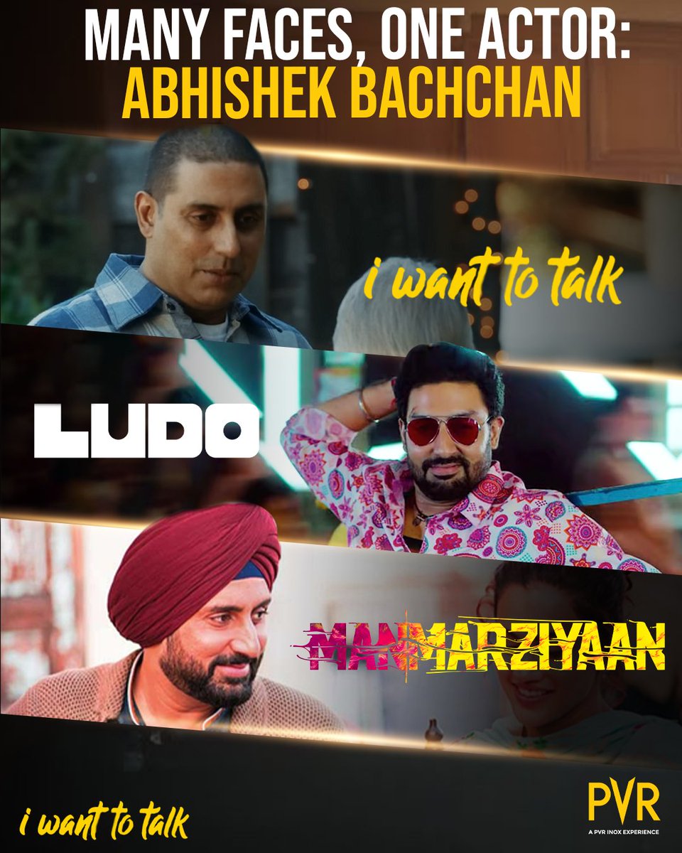JrYadav1409's tweet photo. #AbhishekBachchan’s versatility knows no bounds! ✨ Share your favorite movie of his in the comments below. 🎬

I'll Start - My most Fav #Guru, #Dasvi, #Raavan &amp; #BobBiswas 🙌❤️

#IWantToTalk Releasing at PVR INOX on Nov 22! 

#ShoojitSircar #IWTT #RisingSunFilms #JohnyLever https://t.co/fHi6KhooDH