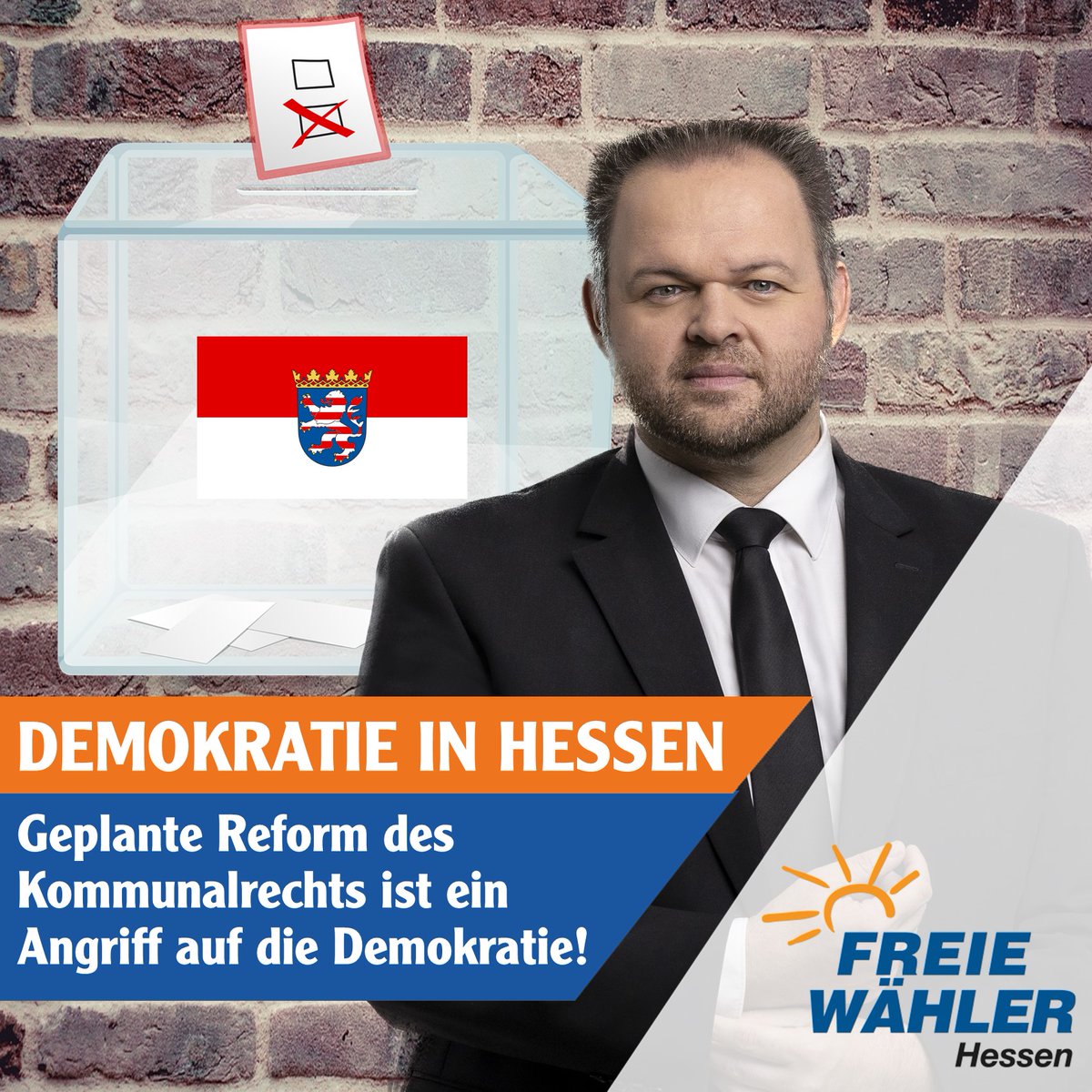 FREIE WÄHLER: Änderung des Kommunalrechts durch die hessische Landesregierung ist ein Angriff auf die Demokratie!

freiewaehler-hessen.de/aktuelles/beit…

#FreieWähler #Hessen #Kommunalwahl #Kommunalrecht #Demokratie #Demokratieverständnis #CDU #SPD #hlt #AnpackenFürHessen #orangepower