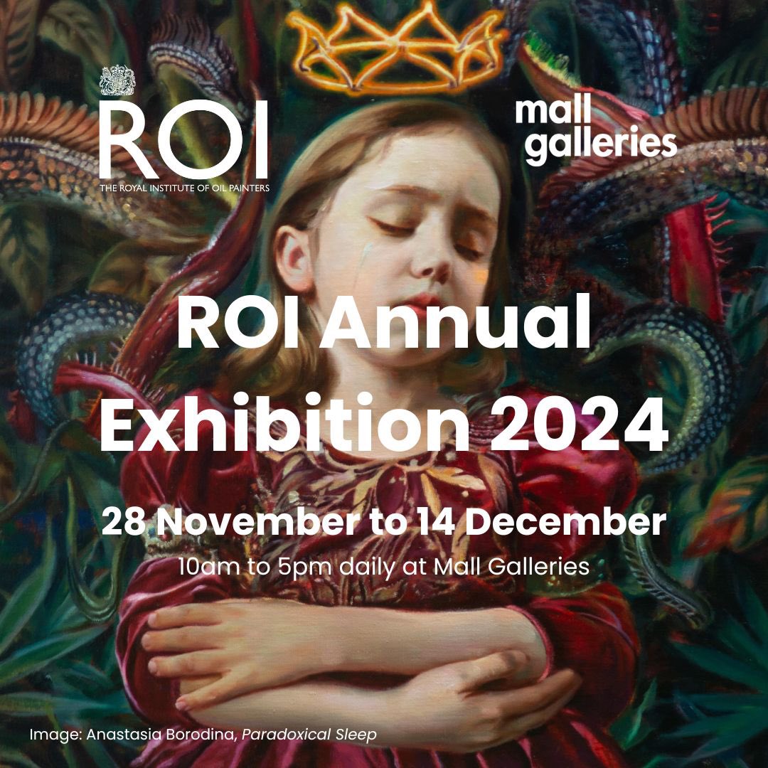 The ROI Annual Exhibition 2024 is already open online, the works can be viewed by the link:

buyart.mallgalleries.org.uk/roi-2024/?

#exhibition #artgallery #london #ROI