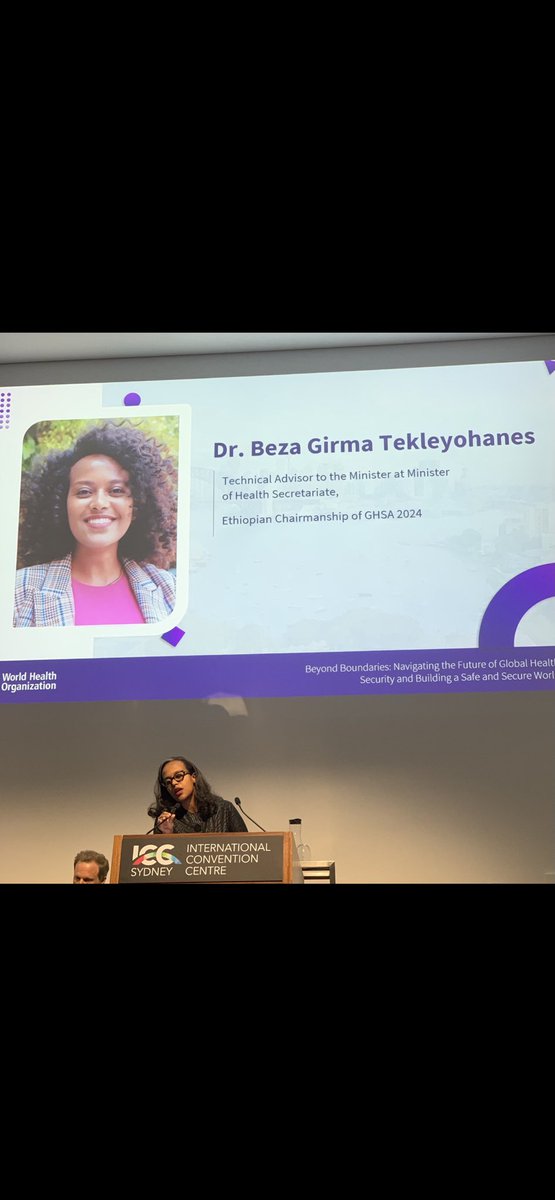 ty_beza's tweet photo. At 8 months pregnant, joined the WHO Side Event as a panalist: Beyond Boundaries at #GHSA2024. Sharing the stage with global leaders @PriyaBasu2017, @StellaChungong, @AmandaMcClella2 and more was truly inspiring. Back from maternity leave, reflecting on these precious moments. https://t.co/6mdUCS25Ti