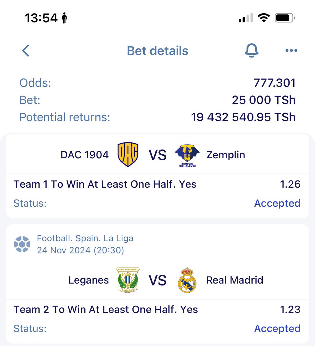 Atleast one half⚽️⚽️ - GNYSP

Jisajili na paripesa hapa 👇
paripesa.bet/predictiontz
paripesa.bet/predictiontz

Promocode 👇
➡️➡️        PREDICTIONTZ