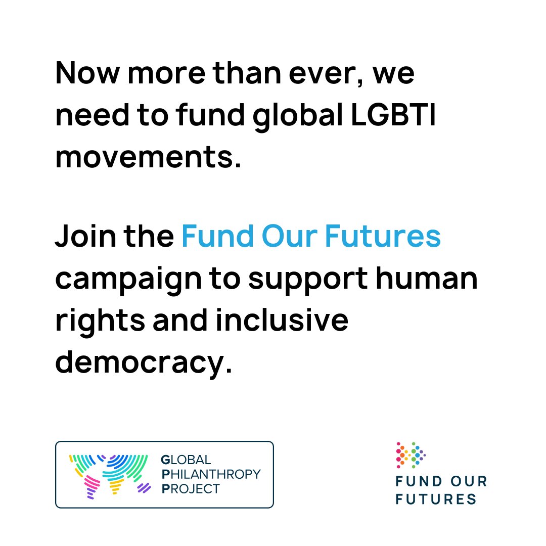 The #FundOurFutures campaign will support LGBTI
movements on the frontlines of defending human rights
and inclusive democracy.

Learn more about the campaign:
fundourfutures.org