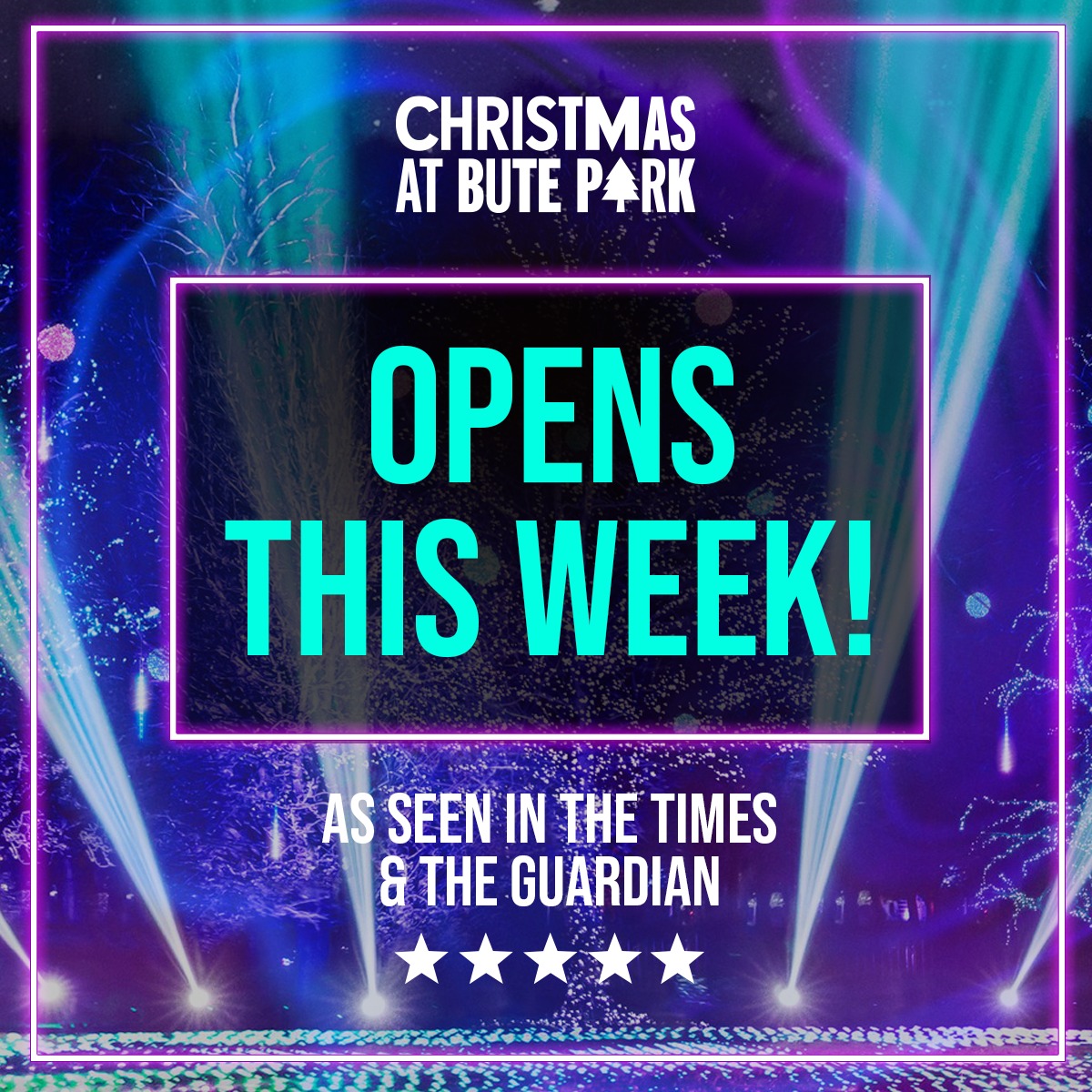 ✨ Christmas at Bute Park opens THIS WEEK ✨

We can’t wait to welcome you to our ALL-NEW immersive trail, set to shine BIGGER and BRIGHTER than ever before! 🌟

Book your place on this years unmissable winter adventure before it’s too late 👇🏼

🎟 christmasatbutepark.com