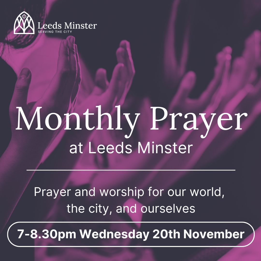 Join us this evening for our Monthly Prayer Service. Spend time in a reflective prayerful space with the clergy team, followed by refreshments.

7pm at the Minster (enter at the side door)

buff.ly/3ZftCOM