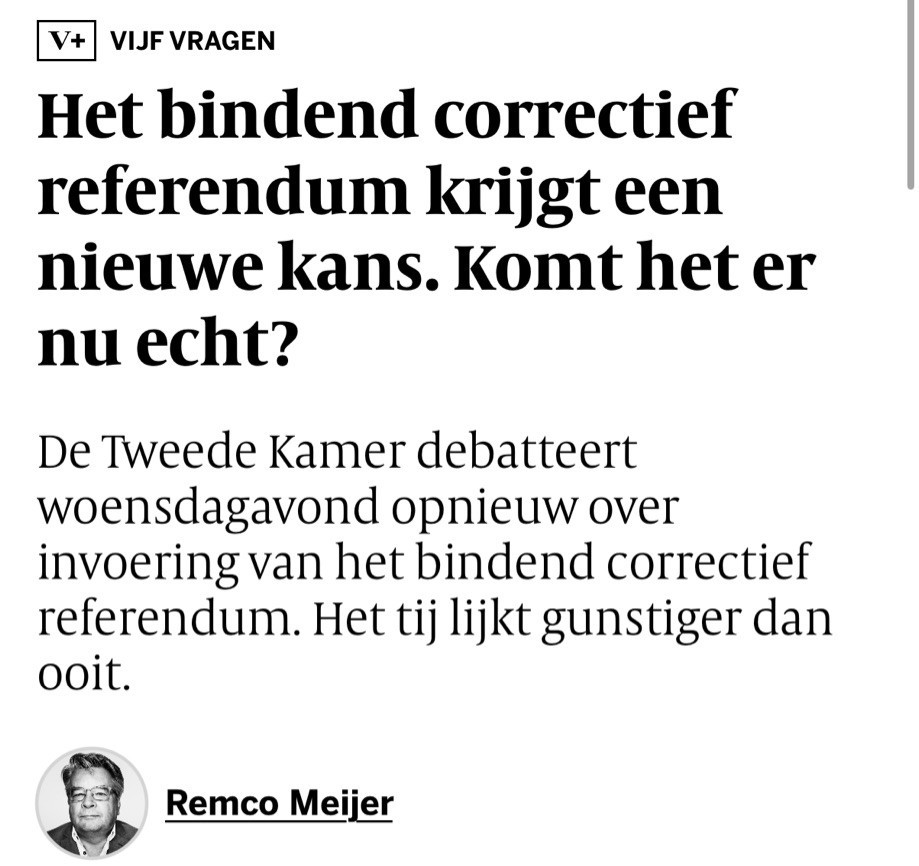 Neehee doe nou niet! Je gaat mensen om een mening vragen op onderwerpen waar ze niets vanaf weten en/of geen interesse in hebben. Dat maakt hen kwetsbaar voor desinfo en populisme. En dan heb ik het nog niet eens over (gebrek aan) intelligentie. Dit is echt heel eng! #referendum