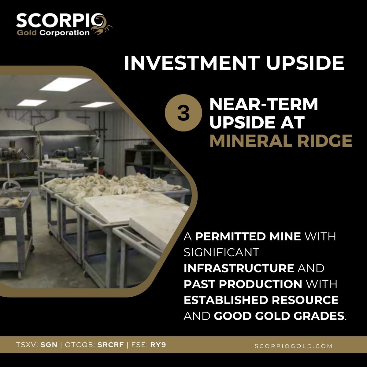 NewScorpioGold's tweet image. Immediate value extraction with our Mineral Ridge project - A #permitted #mine with significant #infrastructure and past #production with established #resource and good #gold grades. Learn more: ow.ly/7WfN50UaxX8

TSXV: $SGN.v | OTCQB: $SRCRF | FSE: $RY9

#Nevada