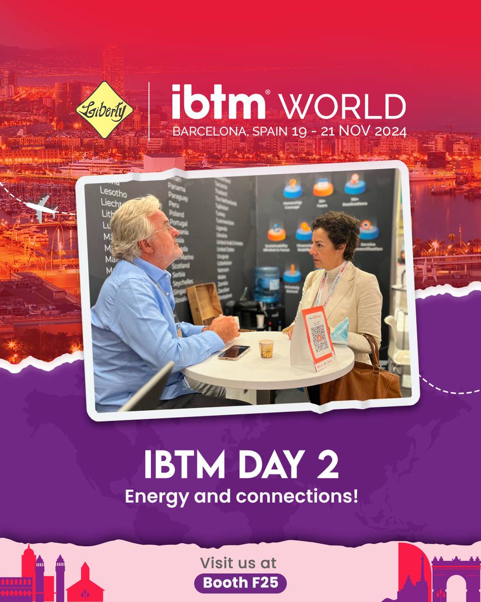 liberty_itg's tweet photo. IBTM Day 2: High energy, thriving connections, and impactful meetings! Visit us at Booth F25.
@liberty_itg
.
.
.
.
.
#LibertyAtIBTM #Libertytourism #Libertygroup #ifkgbg #WINTER #IBTM2024 https://t.co/ut0lAKdgBA