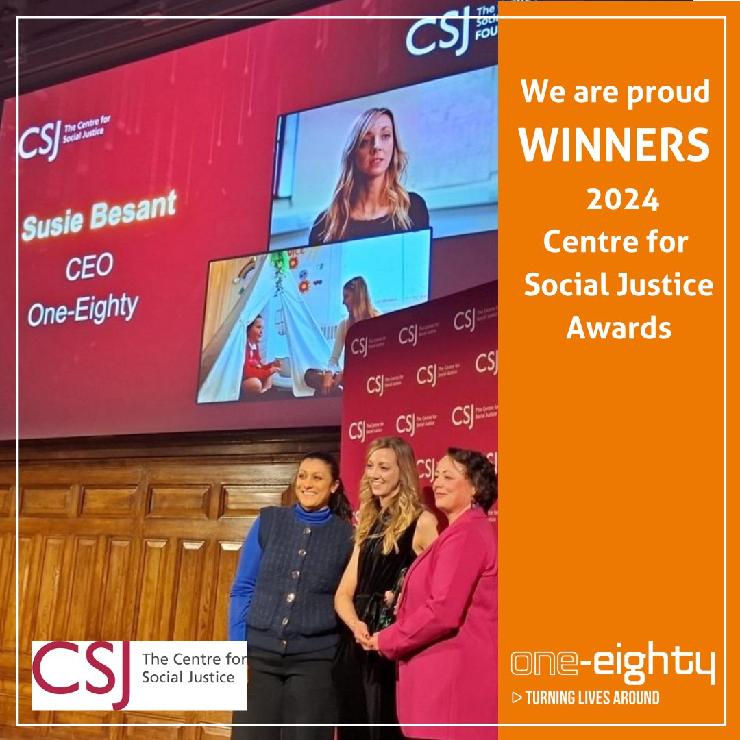 2024 Centre for Social Justice (CSJ) Award Winners!

The <a href="/csjthinktank/">The Centre for Social Justice</a> award reflects @180charity's  commitment to supporting young people who fall through the gaps in support between health and education.

"No young person should feel isolated and without a voice."