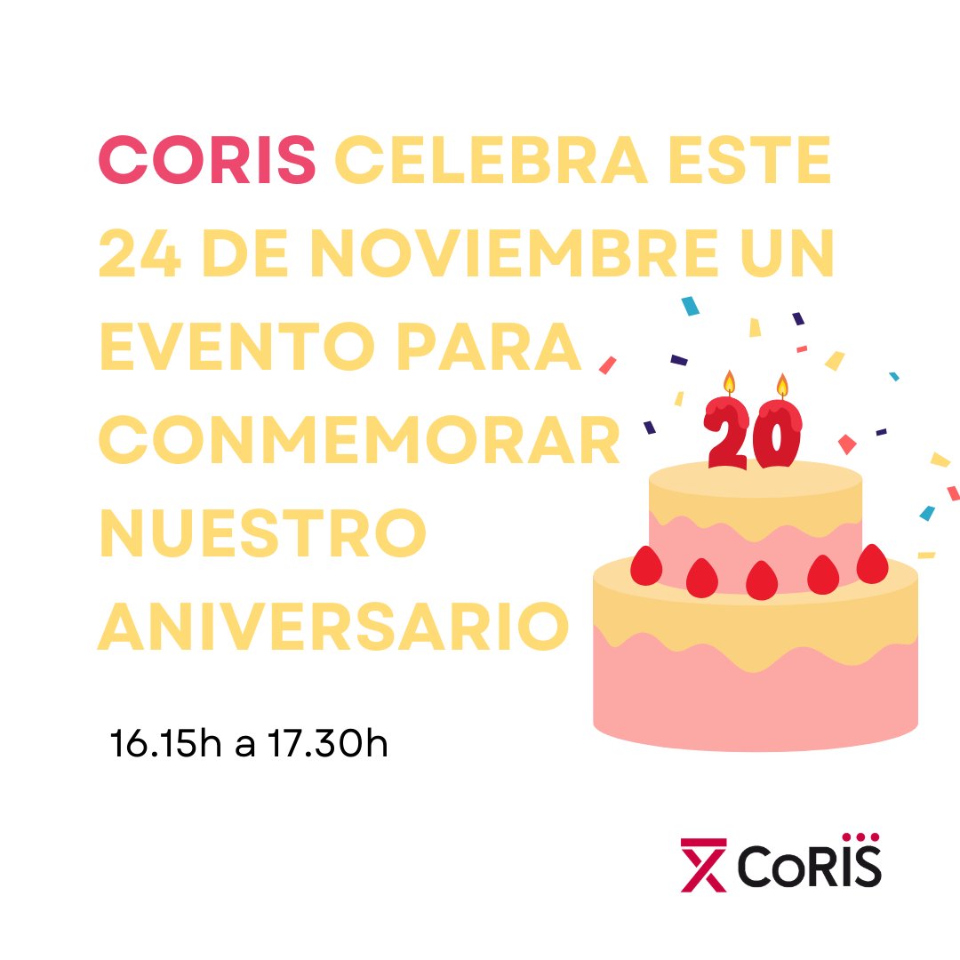 ¡Se viene un evento muy especial para nosotros! ⁣ ⁣

Este 24 de noviembre de 16:15h a 17:30h, ¡celebramos el 20º aniversario de #CoRIS! 

Un momento para reflexionar sobre los avances en la investigación del #VIH y compartir logros clave de estos 20 años.⁣ ⁣