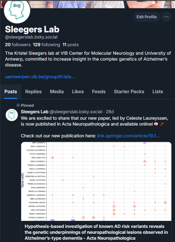 Sleegers Lab tweet media